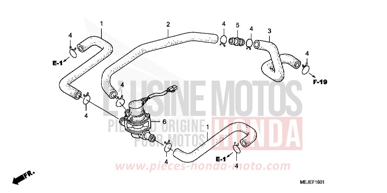 AIR INJECTION CONTROL VALVE for CB1300 Super Bold'or ABS DARKNESS BLACK METALLIC (NH463F) from 2007